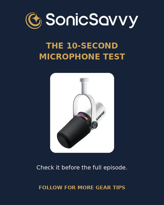SonicSavvy ten-second microphone test guide