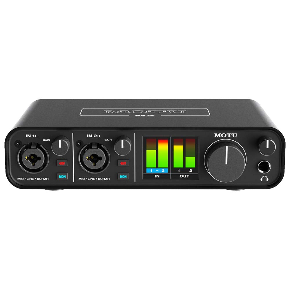MOTU M2 2x2 USB Audio Interface – High-Fidelity 24-Bit/192kHz