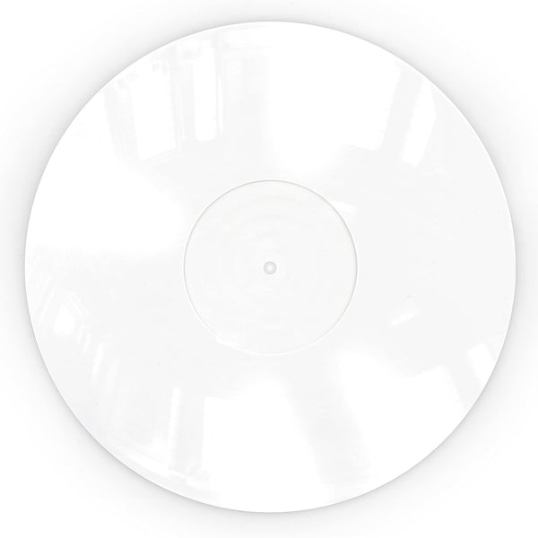 PRO SPIN White Acrylic Turntable Mat - Platter Slipmat for 12" Vinyl Vintage Record Player - Antistatic Cover, Reduces Noise & Sounds from Static & Dust - Tighter Bass Quality, Record Player Mat