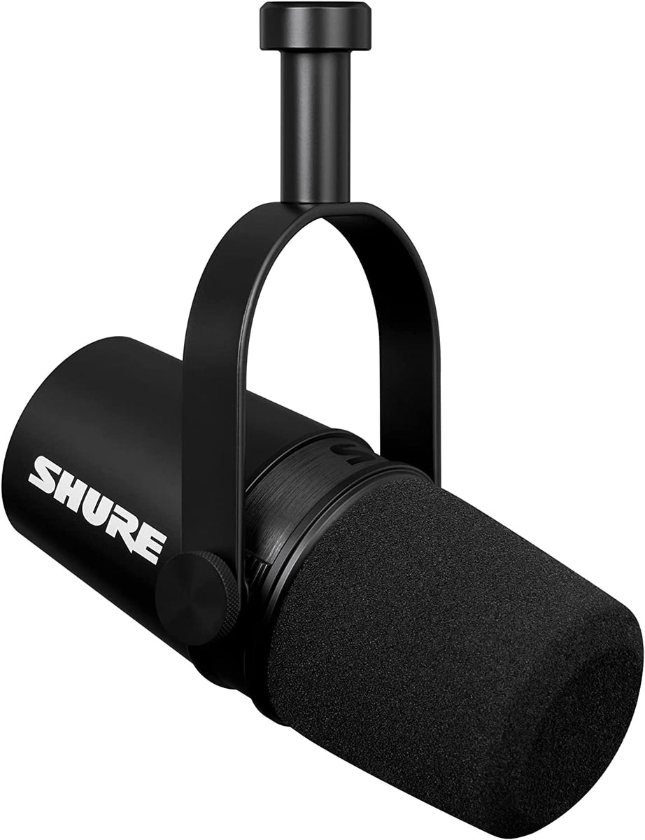 Shure MV7X XLR Podcast Microphone with SRH440A Over Ear Wired Headphones for Monitoring & Recording