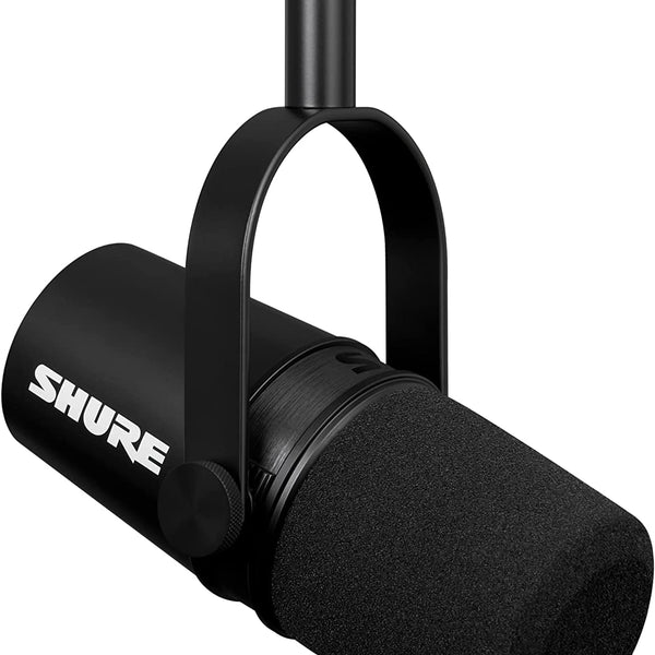 Shure MV7X XLR Podcast Microphone with SRH440A Over Ear Wired Headphones for Monitoring & Recording