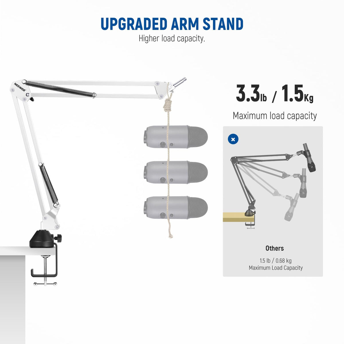 NEEWER Low Profile Mic Arm Desk Mount
