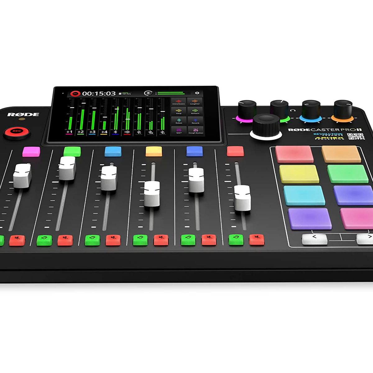 RODE RODECaster Pro II All-in-One Production Solution for Podcasting, Streaming, Music Production and Content Creation, Black