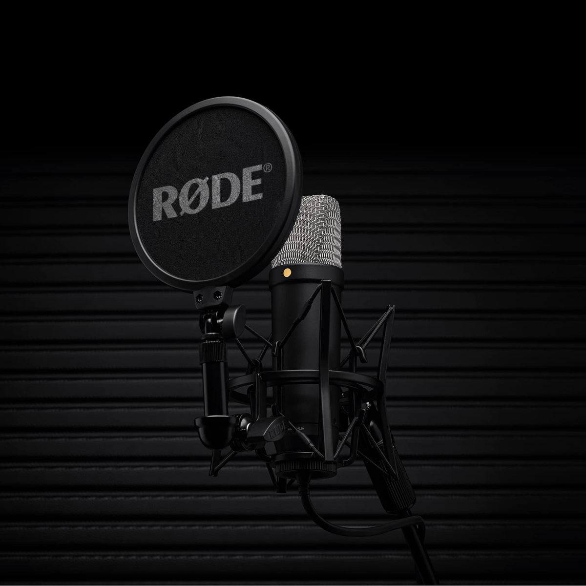 Rode NT1 5th Generation Condenser Microphone with SM6 Shockmount and Pop Filter - Black