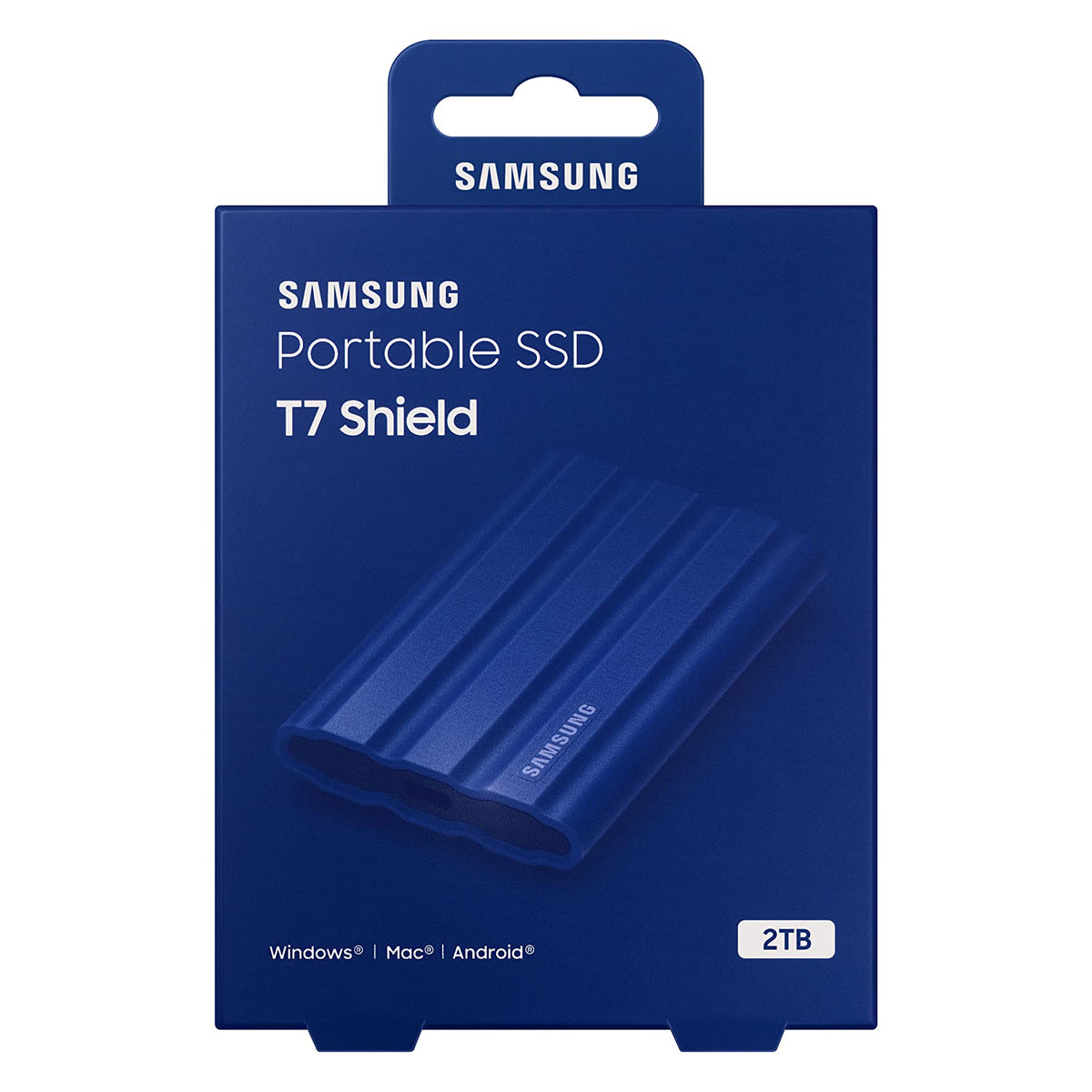 SAMSUNG T7 Shield 1TB, Portable SSD, up to 1050MB/s, USB 3.2 Gen2, Rugged, IP65 Rated, for Content Creators and Gaming, External Solid State Drive (MU-PE1T0R/AM), Blue [Canada Version]