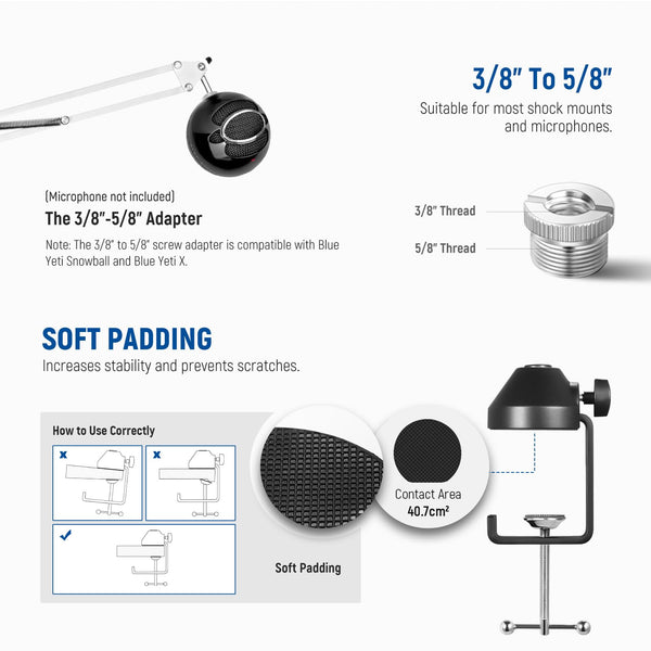 NEEWER Low Profile Mic Arm Desk Mount