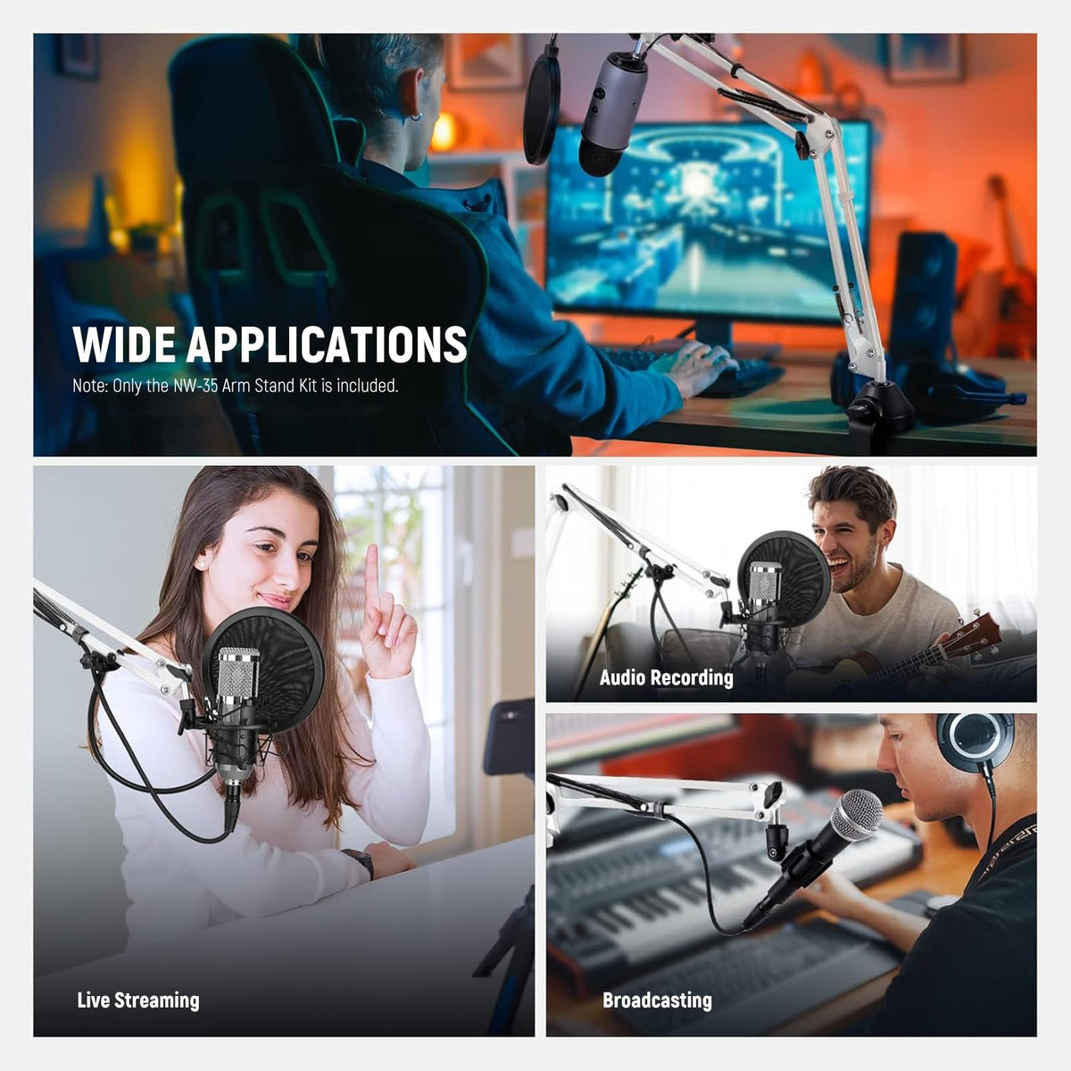 NEEWER Low Profile Mic Arm Desk Mount