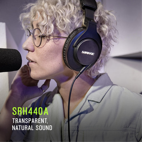 Shure SRH440A Over-Ear Wired Studio Headphones – 2022 Version