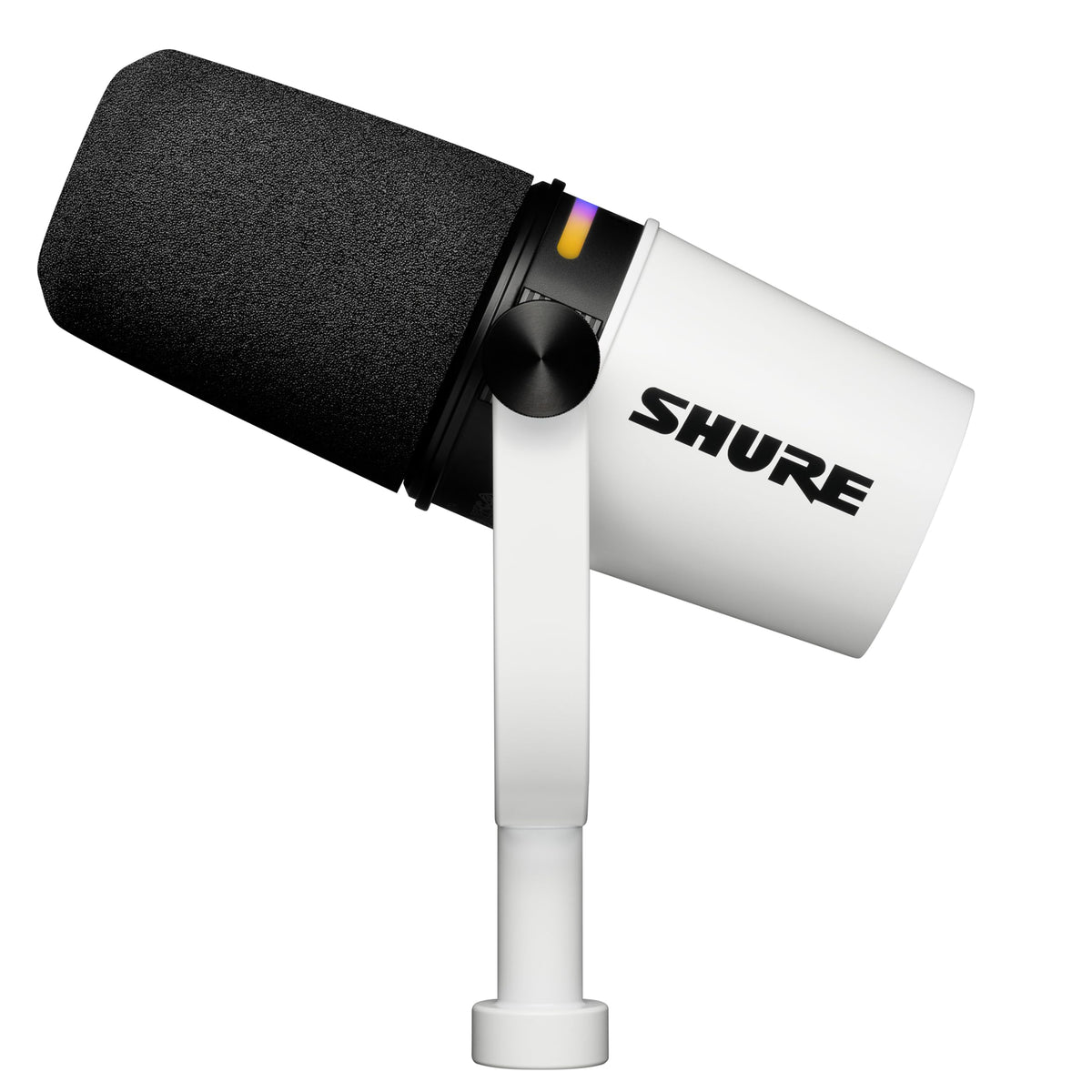 Shure MV7+ Podcast Dynamic Microphone. OBS Certified, Enhanced Audio, LED Touch Panel, USB-C & XLR Outputs, Auto Level Mode, Digital Pop Filter, Reverb Effects, Podcasting, Streaming, Recording -White